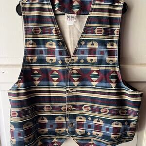 Vintage 90s southwestern vest womens